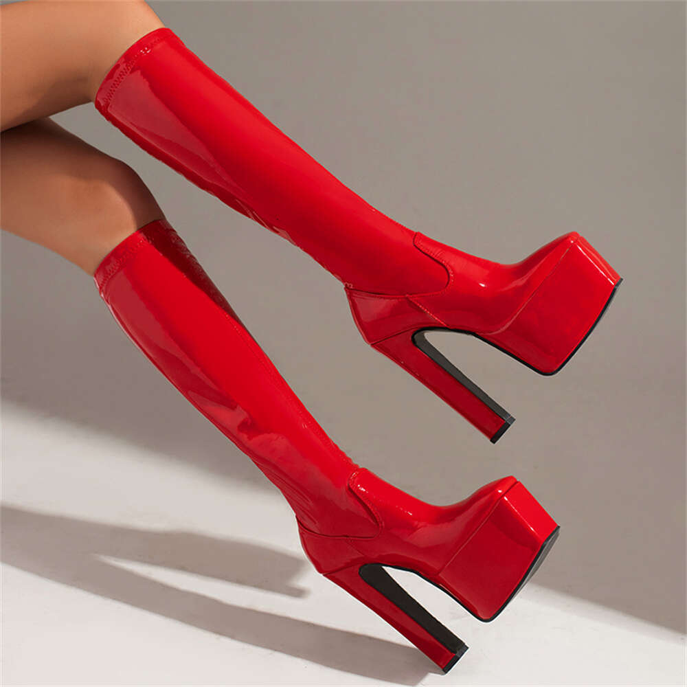 RIBETRINI High Heeled Platform Shoes Fahion Trendy Elegant Sexy Goth Brand INS Hot Sale Winter Women Boots