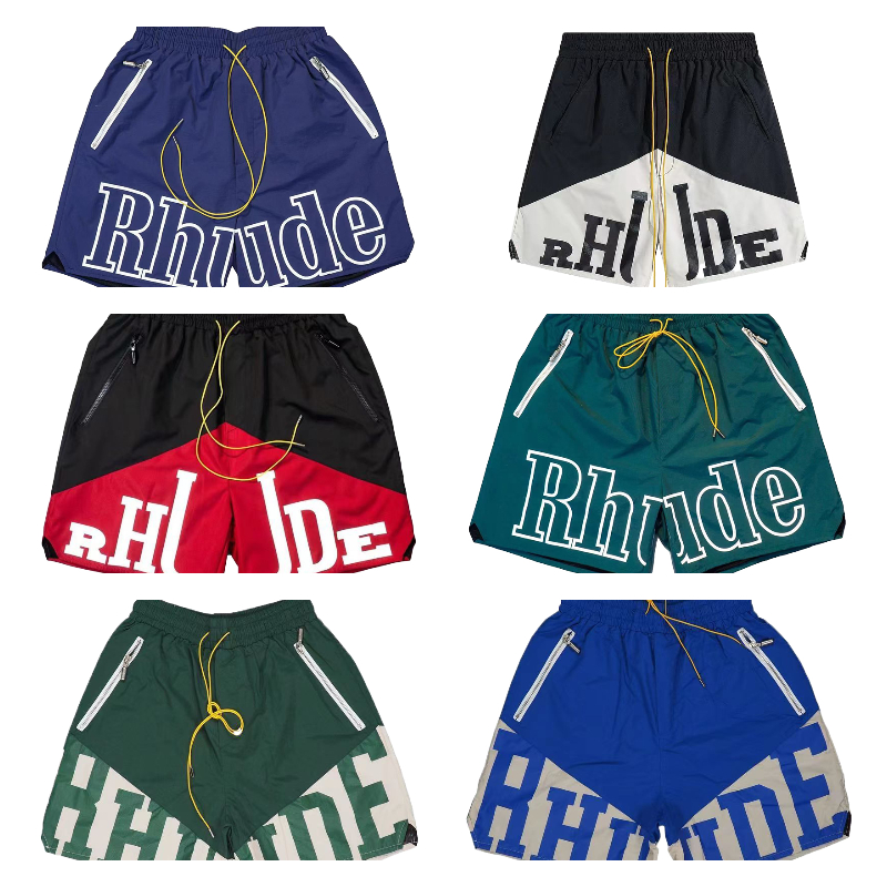 Rhude Shorts 24ss Designer Mens Rhude Shorts Mens runrun Swim Short men Knee Length Hip Hop High Street Sports golf shorts men kapital shorts Training Beach Pants