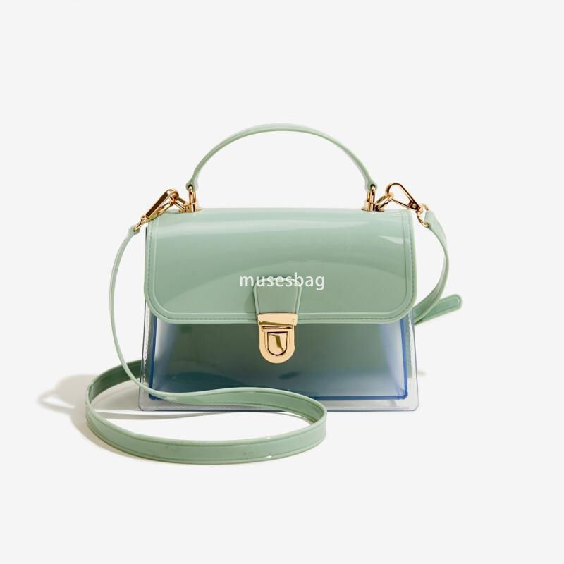 Fashionable PVC new crossbody bag Barbie jelly bag handbag fashionable and versatile resistant to dirt and easy to wash summer shoulder bag