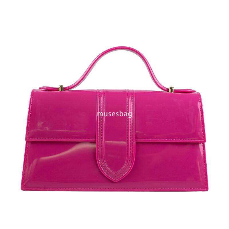 Multi color PVC Barbie Jelly Bag Fashionable and Versatile Large Capacity Handbag Anti Dirt and Easy to Wash Summer Women's Crossbody Bag
