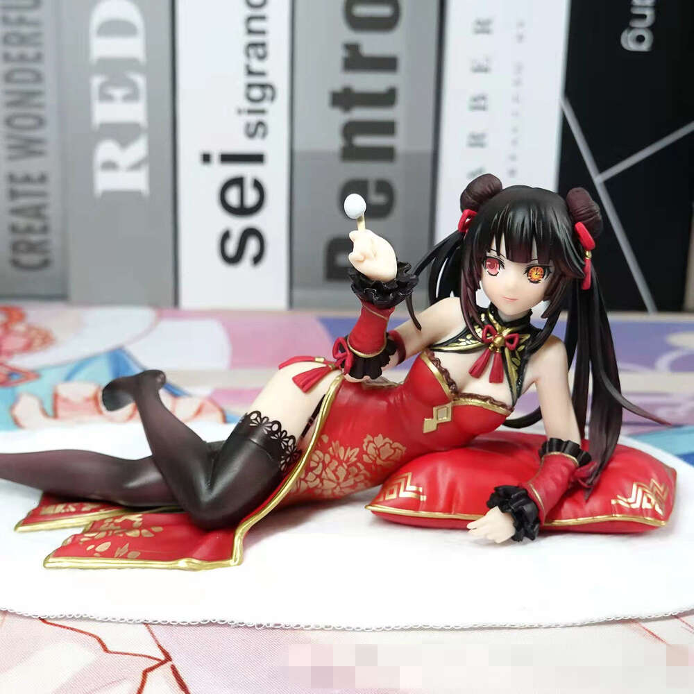 Anime Date A Live Seirei Sairin Tokisaki Kurumi 1/7 Scale Xinchun Qipao Ver PVC Action Figure Collectible Model Toys Doll Gifts Anime Manga