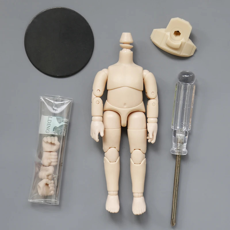 Original Disono Ddf 10CM Body Doll Japanese Bjd Body For Gsc Clay Head 1 12bjd Doll Head Ob11 Joint Body Replacement Hand Set 240603