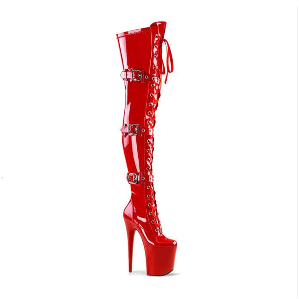 Winter New Net Red Women's High Quality Over The Knee Boots 20Cm Stiletto 10Cm Waterproof