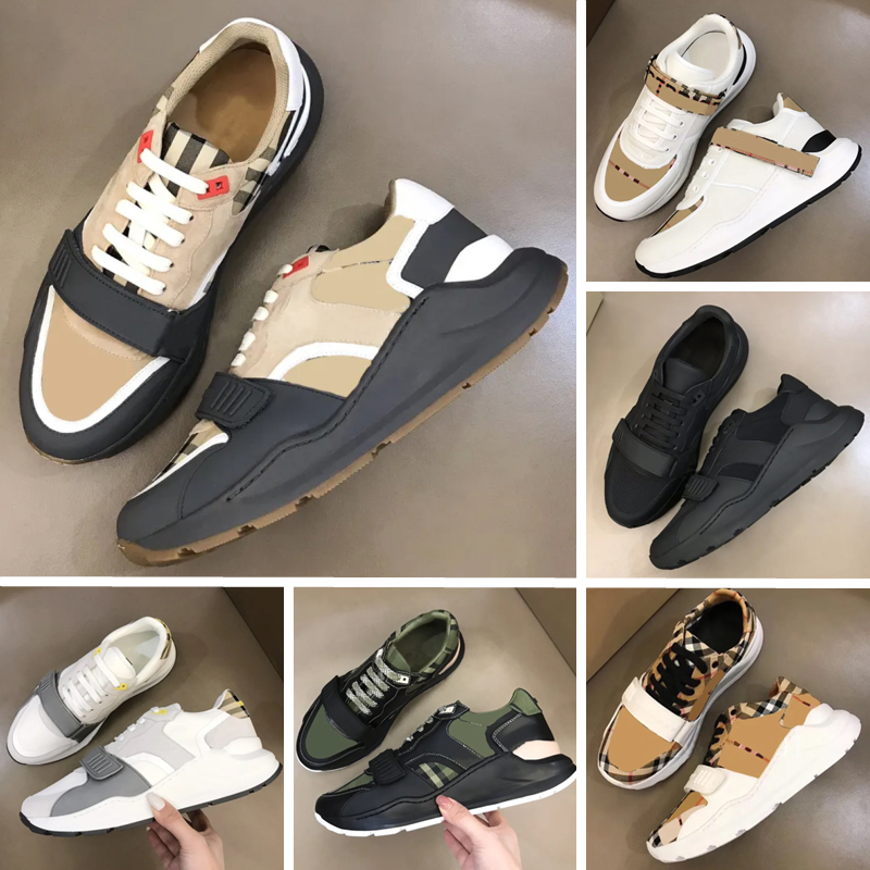 with box Designer Casual Shoes Luxury Striped Shoes Men Sneaker Brand Check Shoe Classic Platform Trainers Women Vintage Sneaker Season Flats Shoe Size 35-46