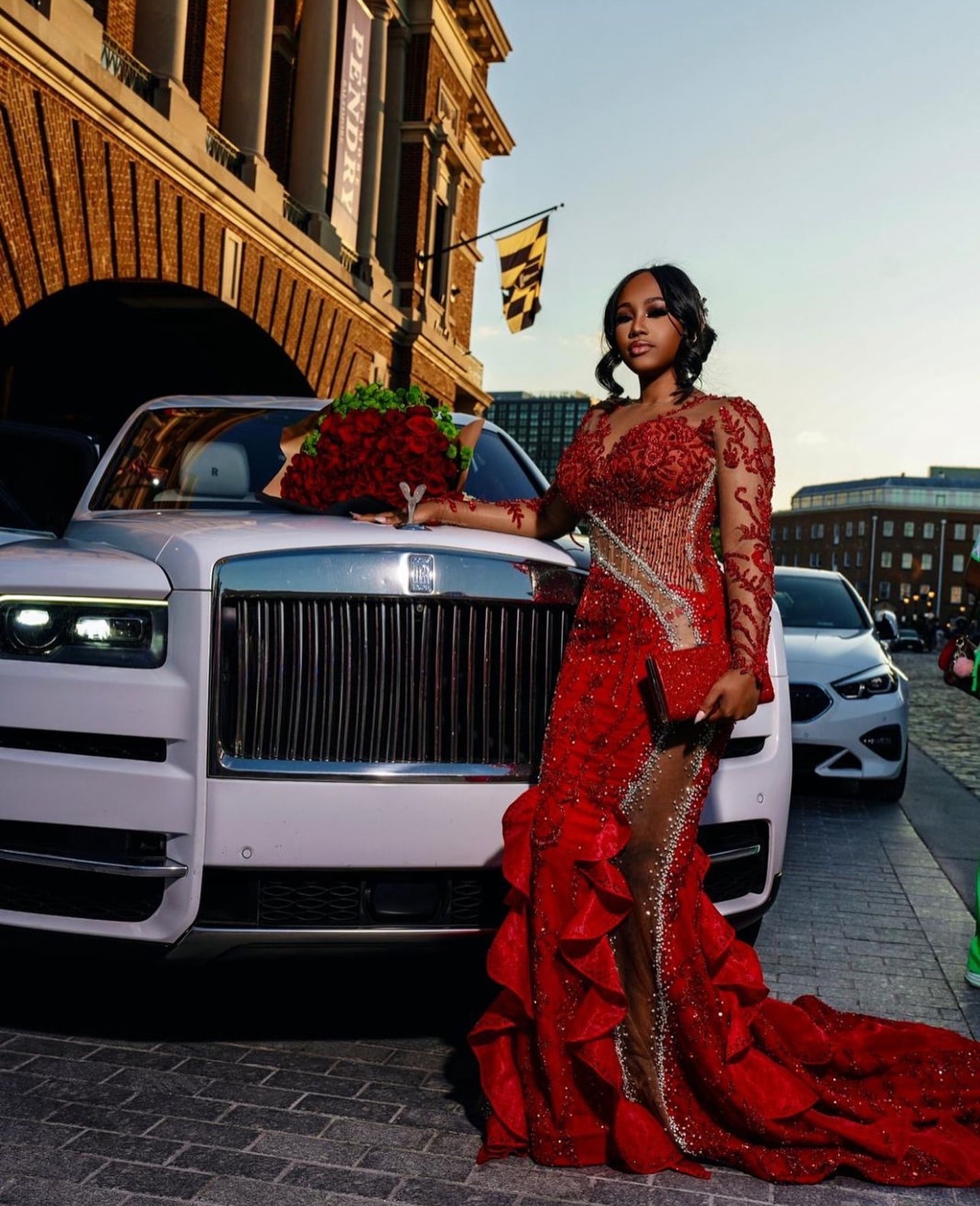2024 Aso Ebi Plus Size Red Mermaid Prom Dress Lace Beaded Vintage Evening Formal Party Second Reception 50th Birthday Engagement Thanksgiving Gowns Dr