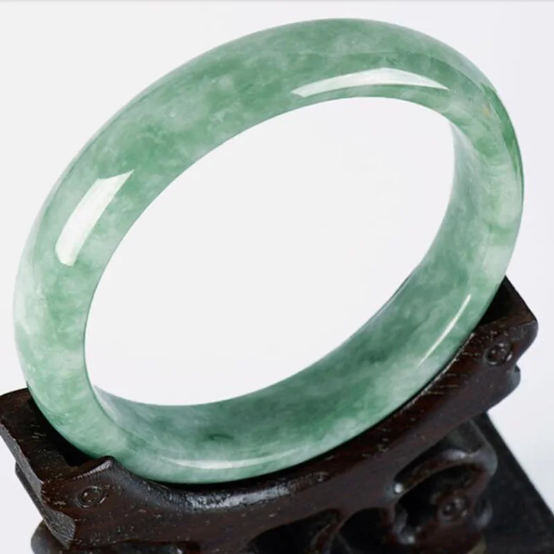 Real Grade A Natural Jade Bangle Women Healing Jewelry Genuine Chinese Jades Stone Bangles Jadeite Bracelet Girlfriend Mom Gifts 240604