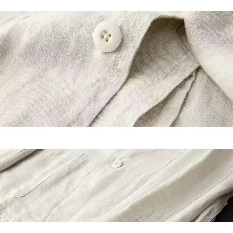 Mens 2 Piece Set Linen Pocket Solid Breathable Casual Mens Suit Business Clothing Thin Jacket Prom Long Pants Blazer Outfits 240530