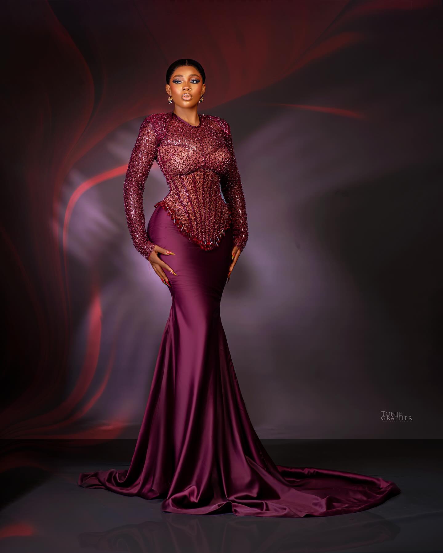 R&W 2024 Plus Size Prom for Special Ocns Evening Dresses Elegant Illusion Long Sleeves Sequined Lace Crystals Birthday Party Dress Engagement Gowns AM