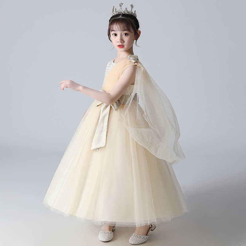 Girl's Dresses Children's evening dress princess dress high-end flower girl host piano performance dress long girl dress