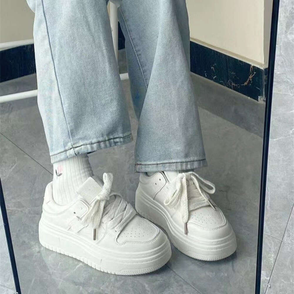 Ddmyoutdoor Thick Soled Raised Small White Shoes For Women Versatile In Spring Autumn Internet Celebrity Super Hot Instagram Trend Student Sports And 