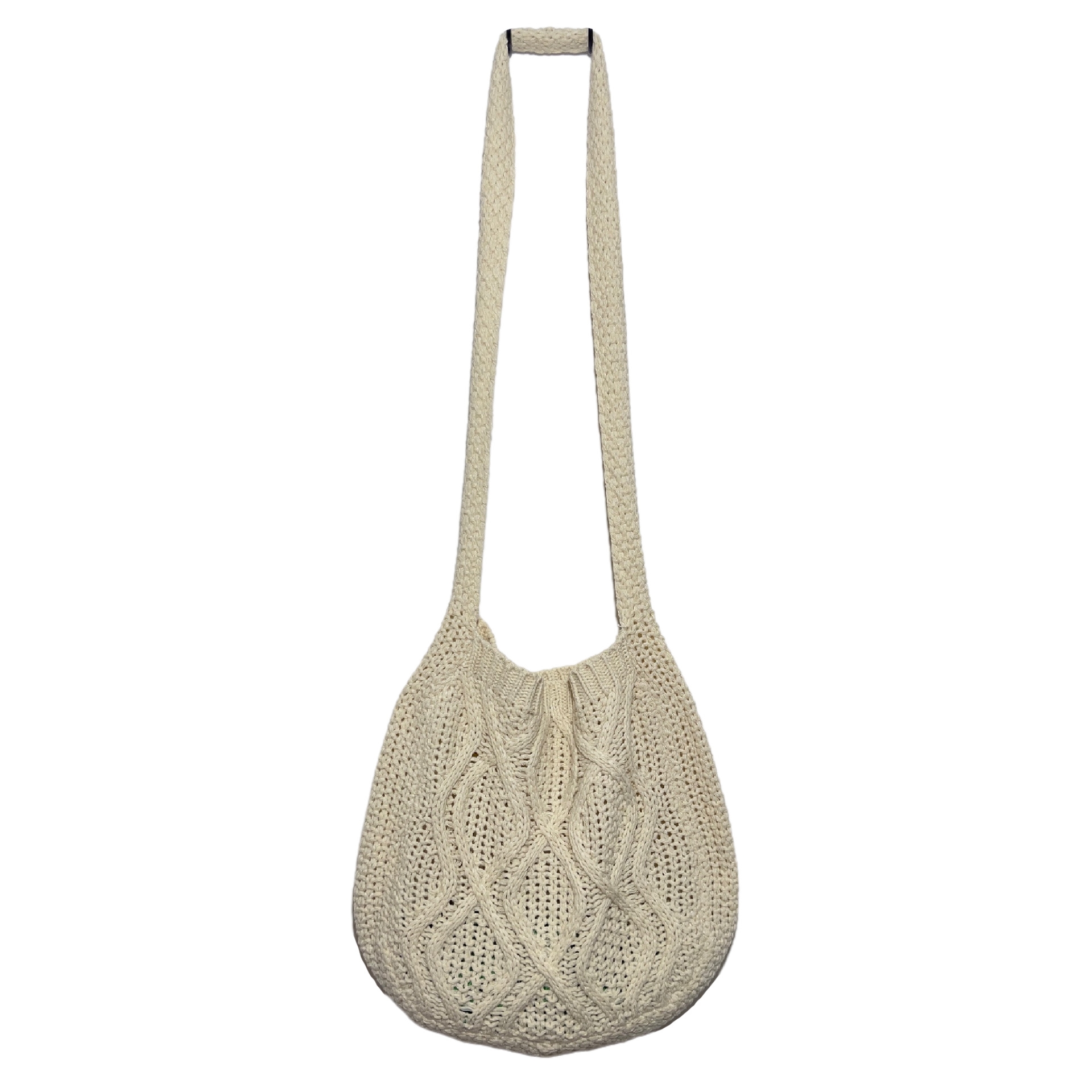 New Knitted Knitted Bag Knitted Bag Essential for Commuting Large Capacity Tote Bag Bohemian Style Crossbody Bag Diamond Pattern Bag