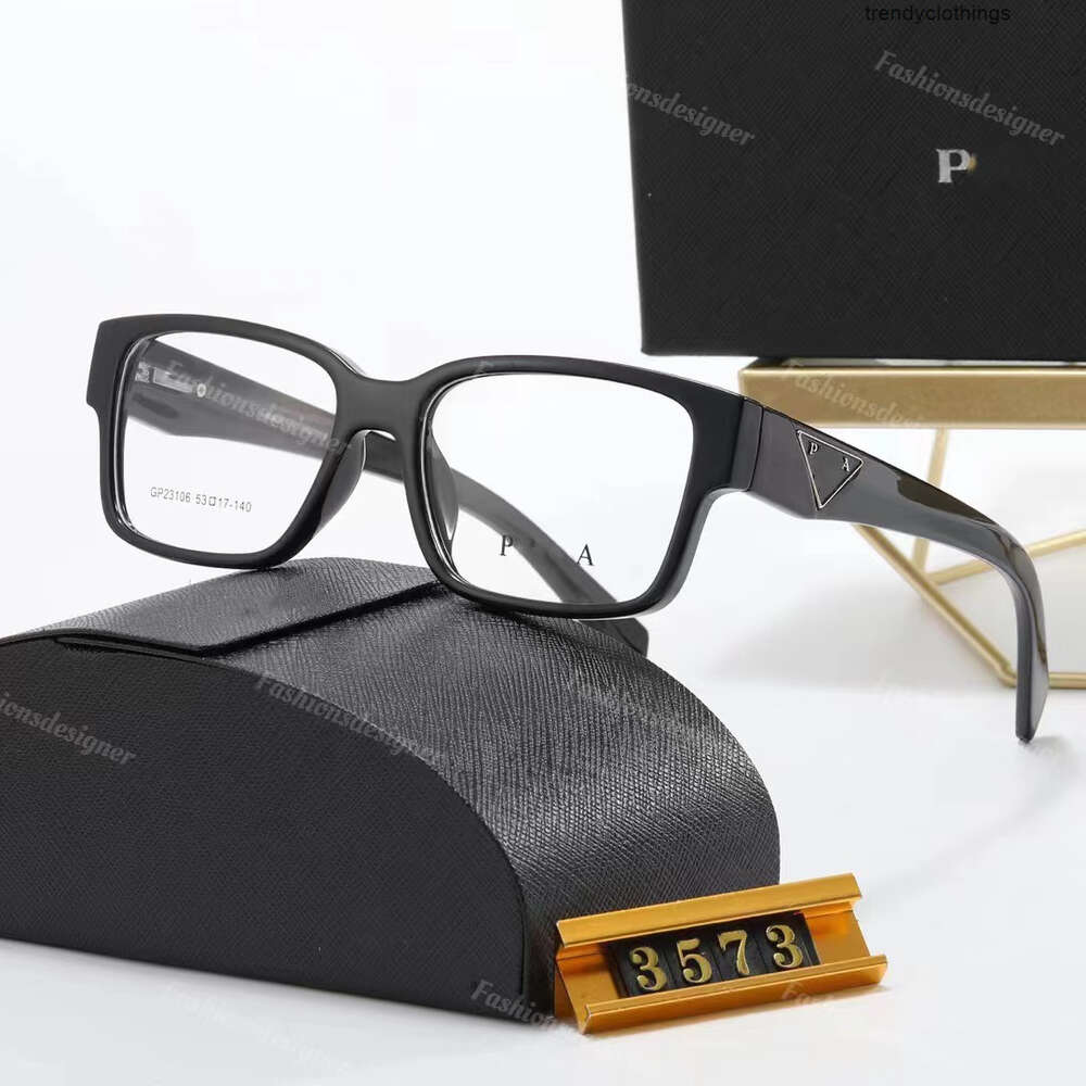 pradasunglass reading glasses designer polarized sunglasses men antiblue light transparent lens triangle badge frame colorblock daily unisex rectan pradas WL8O