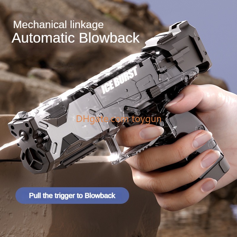 Small Size Water Gun Cool Appearance Continuous Firing Blowback Watergun Large Capacity Toy Gun Summer Pool Outdoor Cs Pubg Jedi Game Prop Gifts for B
