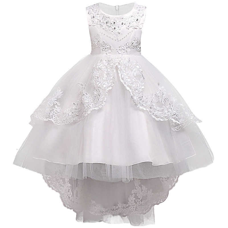 Girl's Dresses Children's dress princess skirt embroidered girls lace dress flower children's tailed shawl skirt
