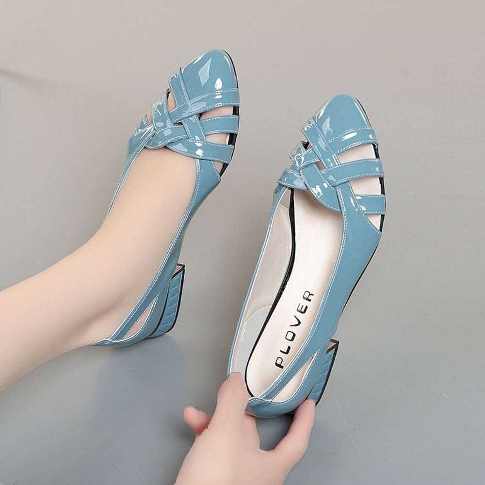 Fashion Sweet Gold Square Heel Nightclub Women's Black High Quality Office Spring Pumps Shoes for Women