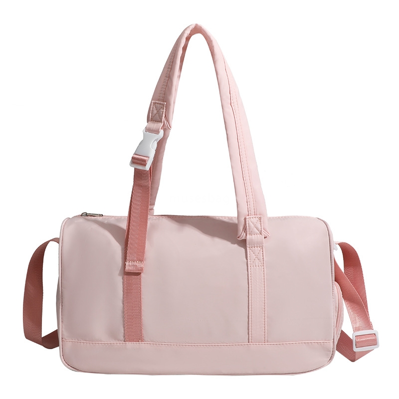 New minimalist and atmospheric peach powder large capacity short distance travel bag minimalist and fashionable versatile sports and fitness bag