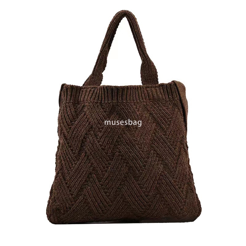 New high-quality simple and atmospheric knitted bag large capacity shoulder bag retro women's bag crossbody bag woven bag handbag tote bag trendy