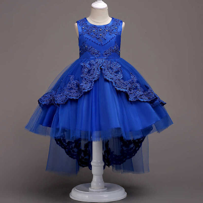 Girl's Dresses Children's dress princess skirt embroidered girls lace dress flower children's tailed shawl skirt