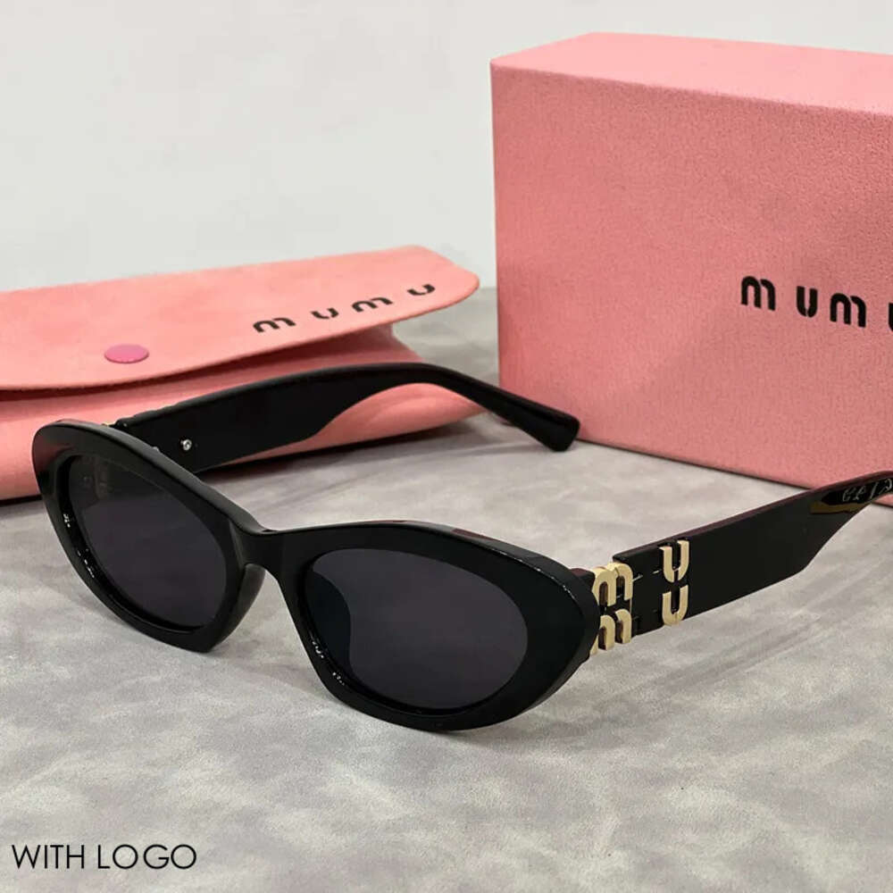 Designer womens designer sunglass mu polarized fashion mirror cat eye goggle wrap sunglasses for women frame tide lunette s