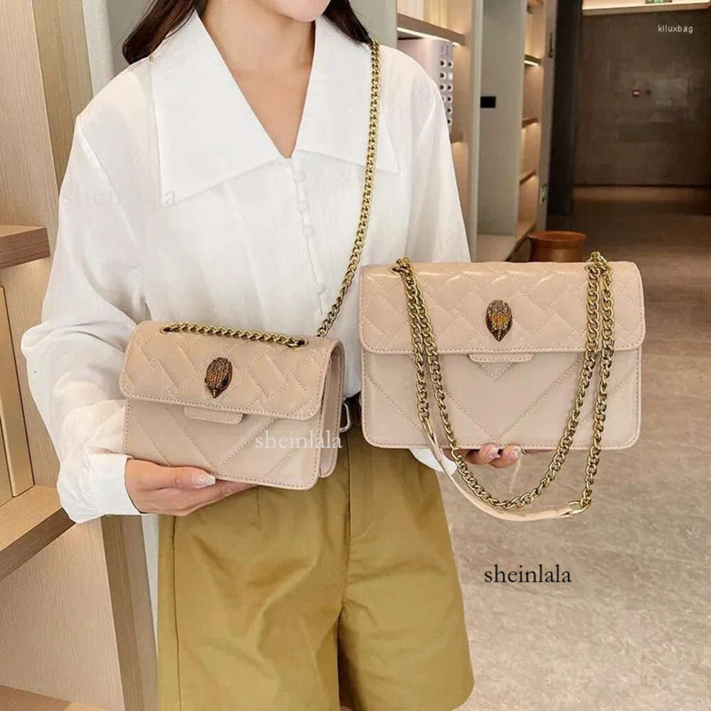 Shoulder Bags 2024 Women Handbag for Girls Chains Cross Body Bag Brand Designer Clutch Causal PU Solid Color Kur001