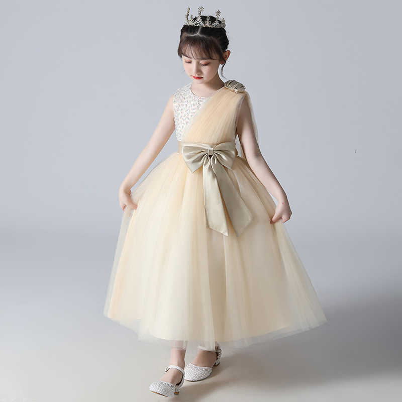 Girl's Dresses Children's evening dress princess dress high-end flower girl host piano performance dress long girl dress