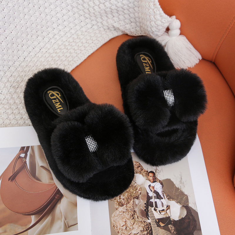Designer Lamb Hair Indoor Fashion Personalized Outdoor Leisure Lazy Trendy Women s Slippers 00b