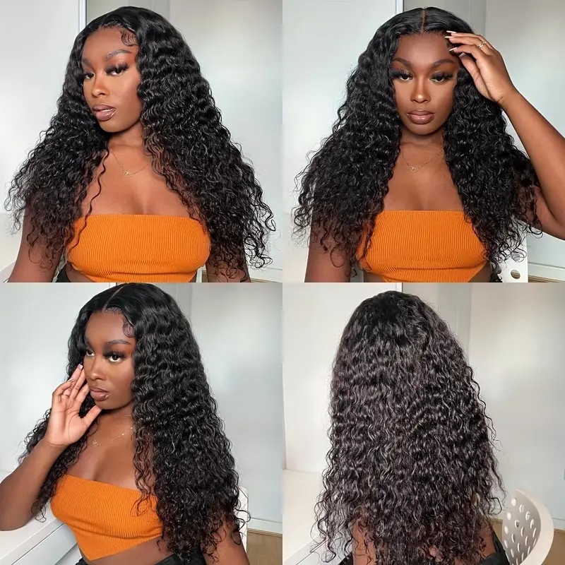 Wholesale High Definition European And American Fashion Wigs African Hot Selg Front 13*4 Lace Small Curly Hair Wig Natural Black