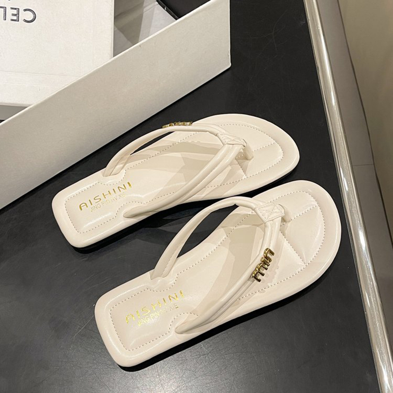 Designer Women Slipper Beach Non-slip Summer Fashion Flip-ps Classic Letter Decorative Sandals 6cd