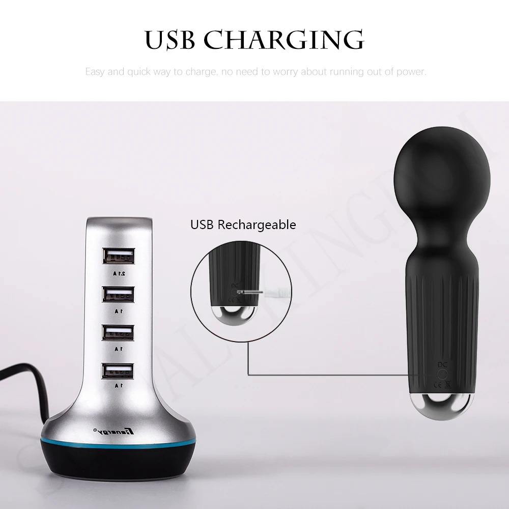 Mini AV vibrator 20 mode powerful motor stick small portable stick G-spot tactile stimulator female masturbator adult sex toy 240531