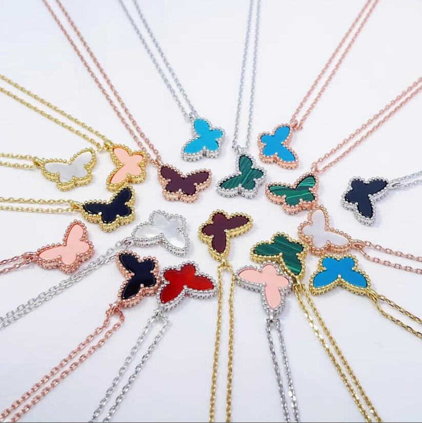 10A Designer Jewelry Women Necklace Set Pendant Necklaces Gold Silver Rose-Gold Necklace Link Chain Womens Chain Multi Colors with Gift Box