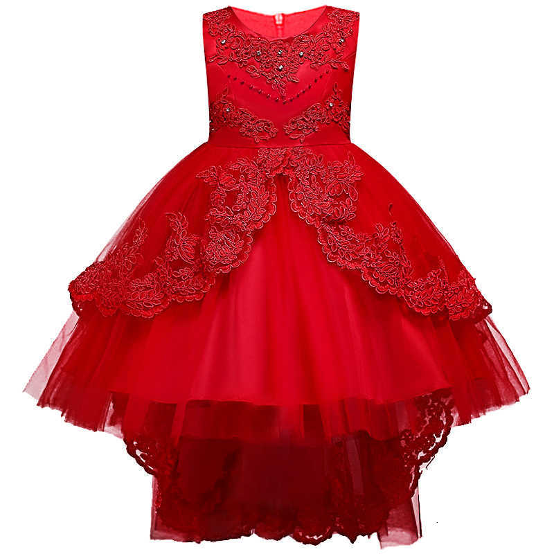 Girl's Dresses Children's dress princess skirt embroidered girls lace dress flower children's tailed shawl skirt