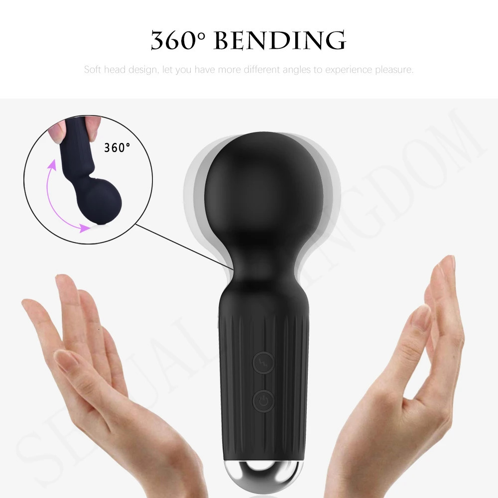 Mini AV vibrator 20 mode powerful motor stick small portable stick G-spot tactile stimulator female masturbator adult sex toy 240531