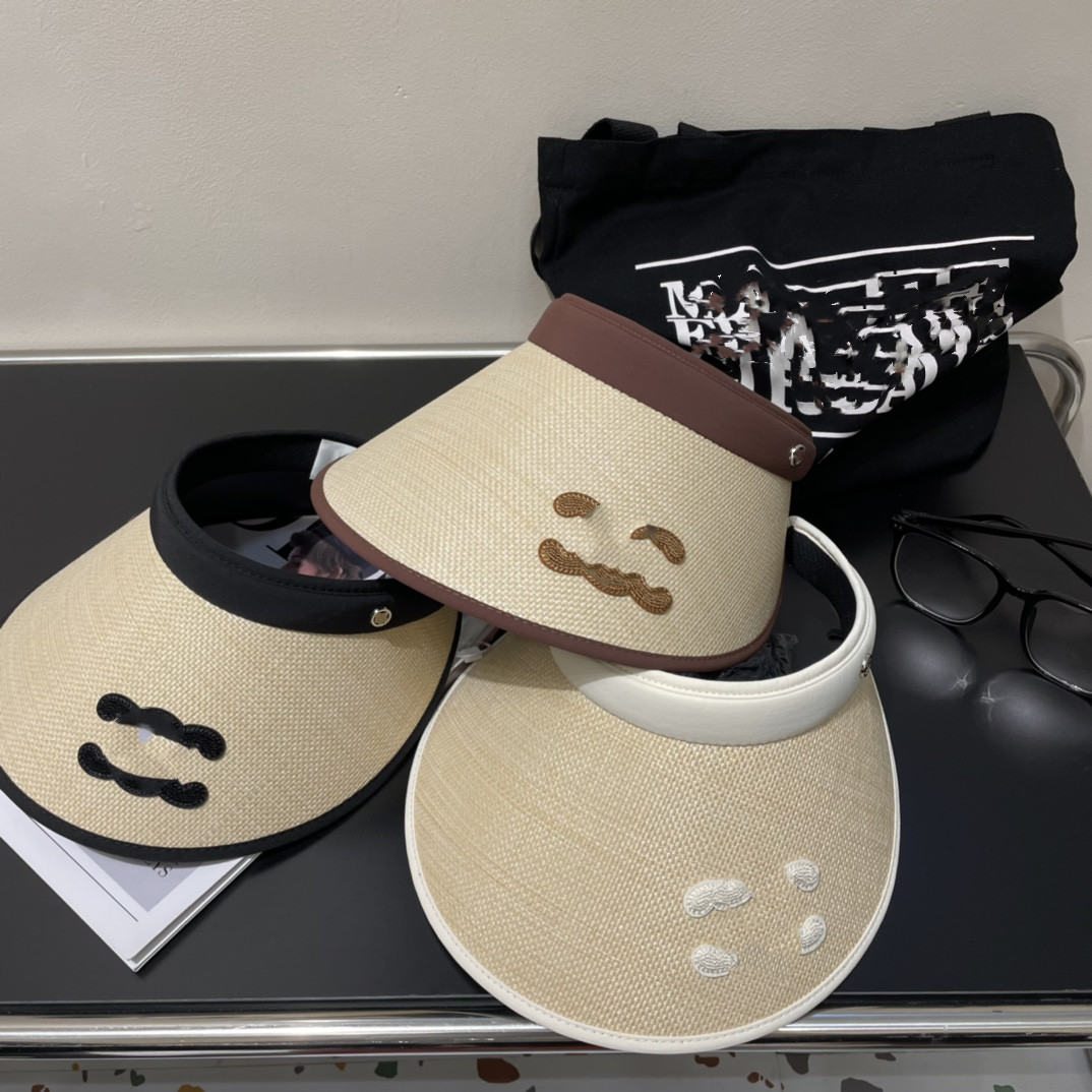 7A Designer Fashion Spring Summer Large Brimmed Visor Outdoor Cycling Running Women Sunscreen Caps Face Covering Sun Hats