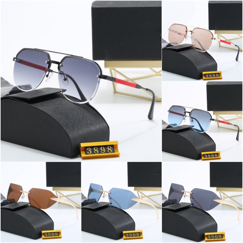 High quality metal mens outdoor Polarizing designer sunglasses for women casual driving Anti-UV color changing glasses 0613717 multiple color options original box