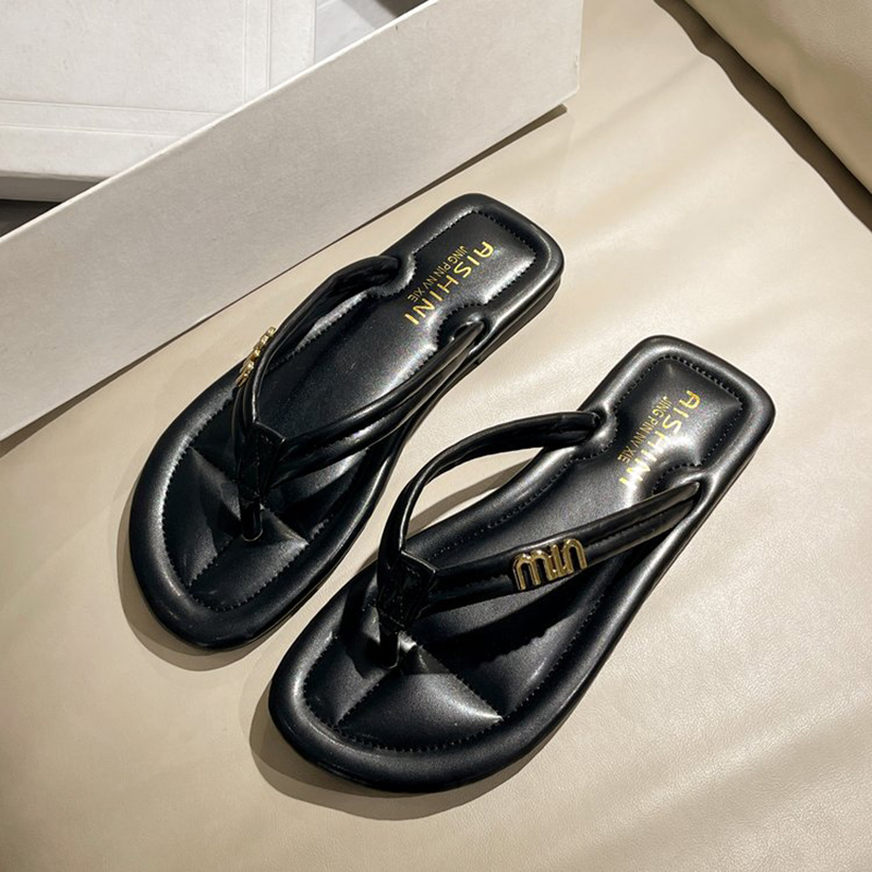 Designer Women Slipper Beach Non-slip Summer Fashion Flip-ps Classic Letter Decorative Sandals 6cd