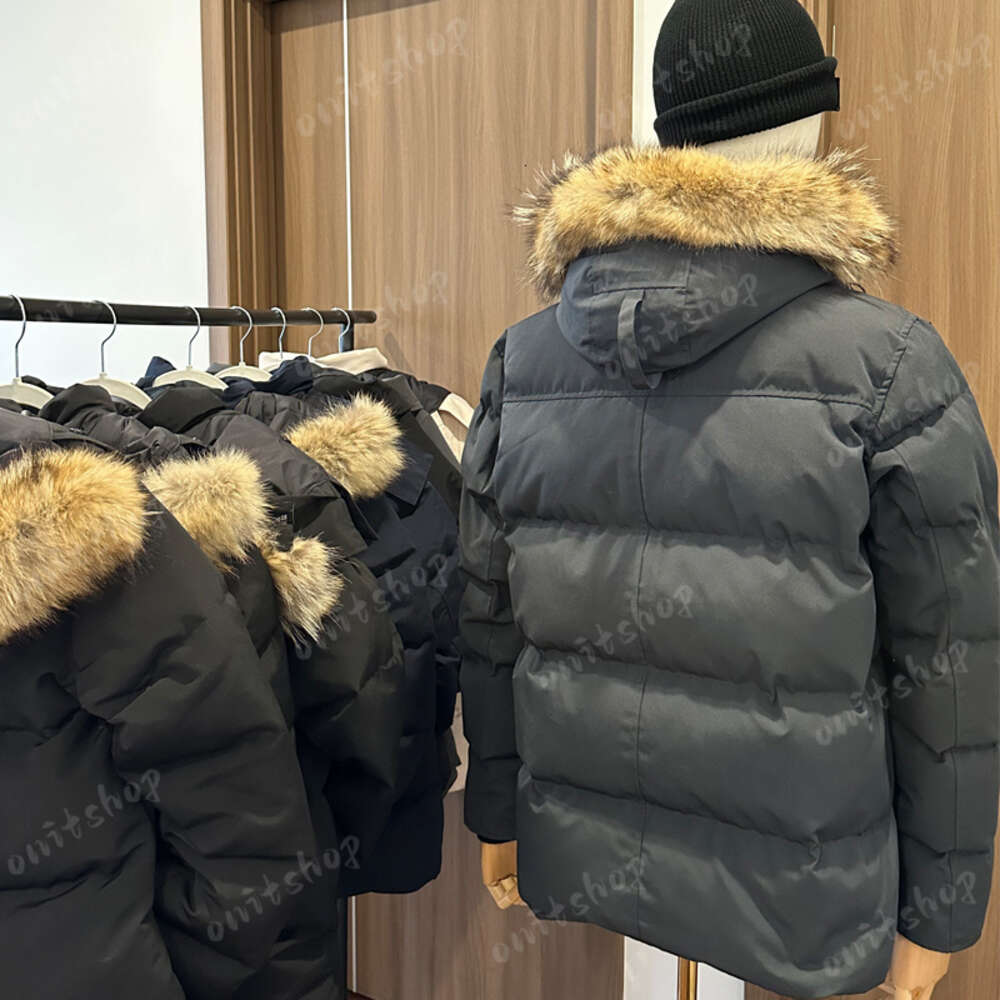 Winter Men Down Jackets Real Coyote Fur Designer Homme Puffer Windbreaker Jassen Outerwear Hooded Fourrure Manteau Down Jacket Coat Hiver Parka Doudoune 3xl