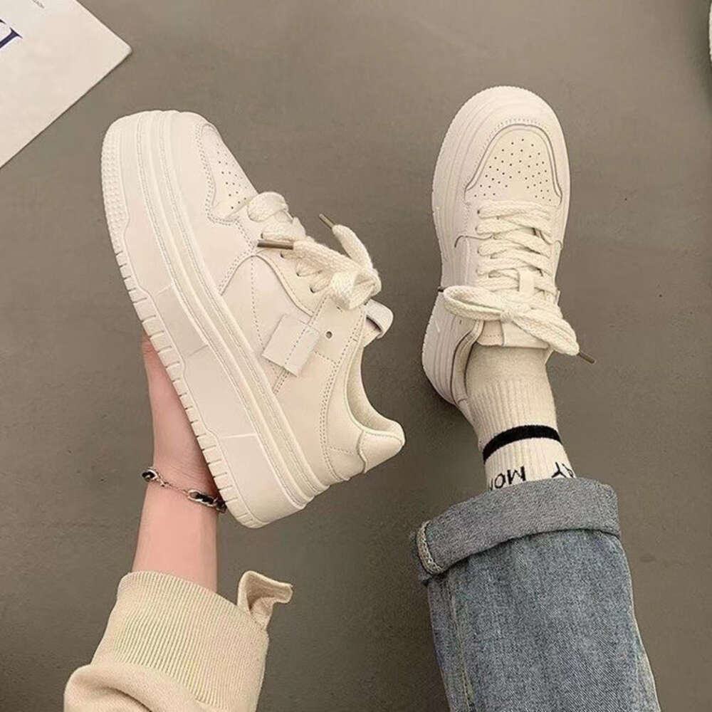 Ddmyoutdoor Thick Soled Raised Small White Shoes For Women Versatile In Spring Autumn Internet Celebrity Super Hot Instagram Trend Student Sports And 