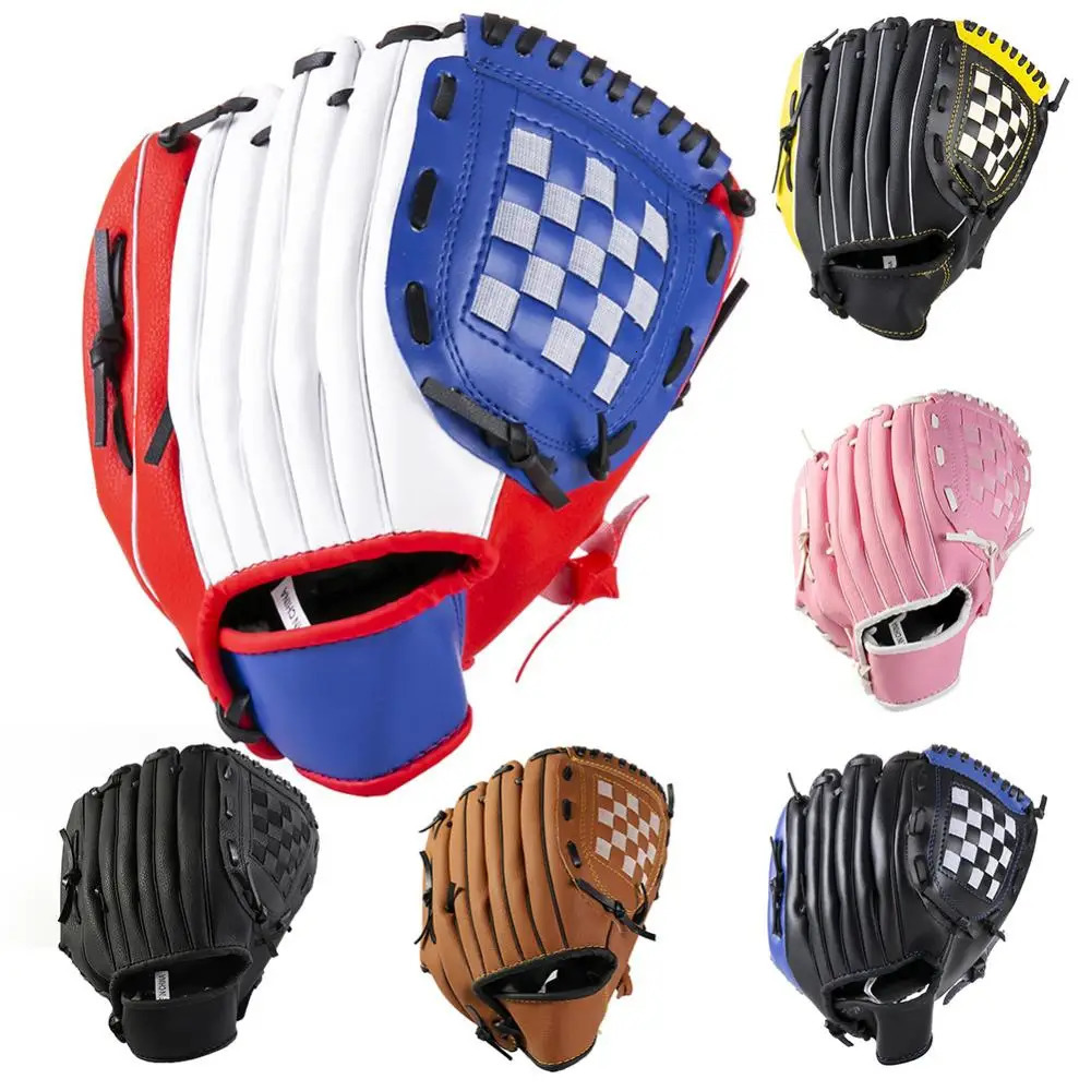 Baseball Gloves Faux Leather Kids Adult Left Hand Training Practice Softball Baseball Gloves High quality Sportswear Gloves 240527