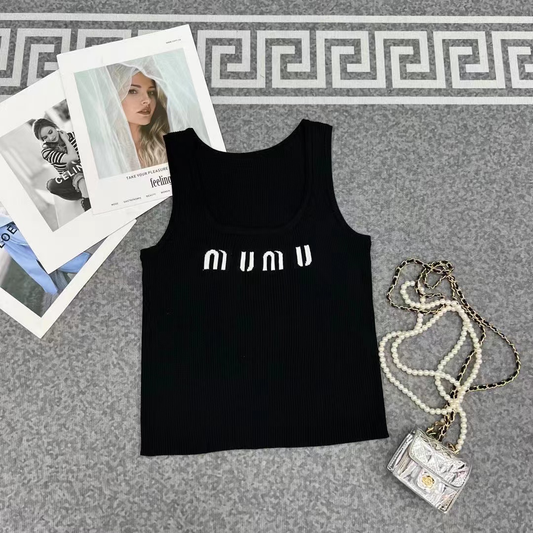 Womens croptop tanks top designer women sexy halter tops party crop top embroidered spring summer backless knitted camisole