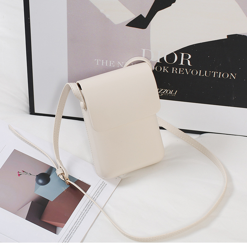 High quality new fashion versatile vertical high-end small square bag Korean version pressed shell texture mobile phone bag commuting crossbody bag sm