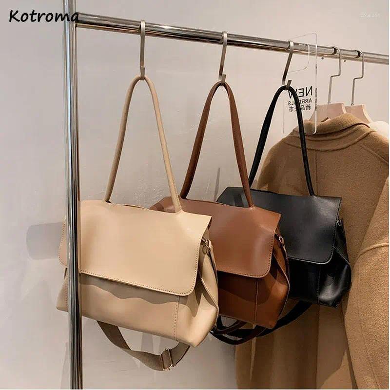 Shoulder Bags Women French Vintage Large Capacity Cross Body Multi-function Storage High Quality PU Leather Bolsa Chic