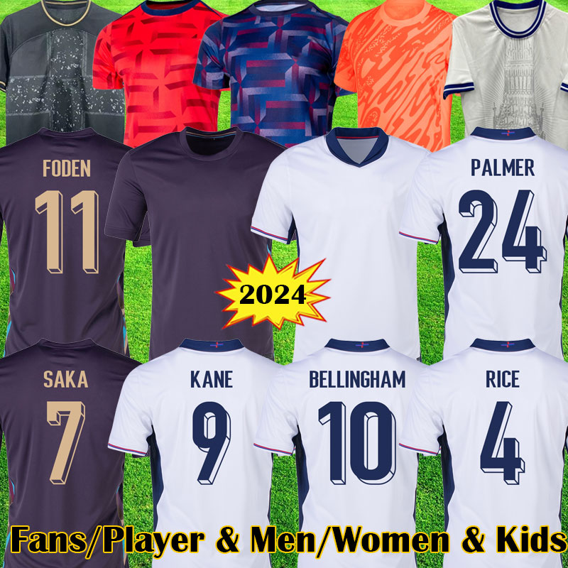 3XL 4XL 2024 BELLINGHAM KANE FODEN Soccer Jerseys SAKA Player Version PALMER MAINOO Football Shirts RICE kids Women equipment EZE BOWEN kit top uniform