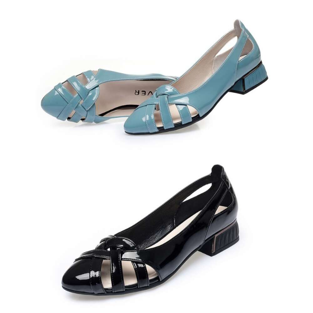 Fashion Sweet Gold Square Heel Nightclub Women's Black High Quality Office Spring Pumps Shoes for Women