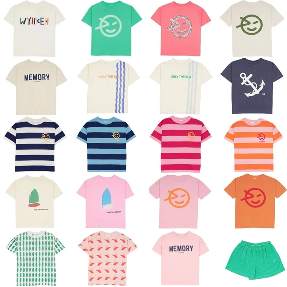 T-shirts 2024 Kids Cotton T Shirts Summer Boys Girls Cute Print Short Sleeve Tees Baby Child Outwear Kids Cotton T-Shirt Tops Clothing 240603Y2501198Q