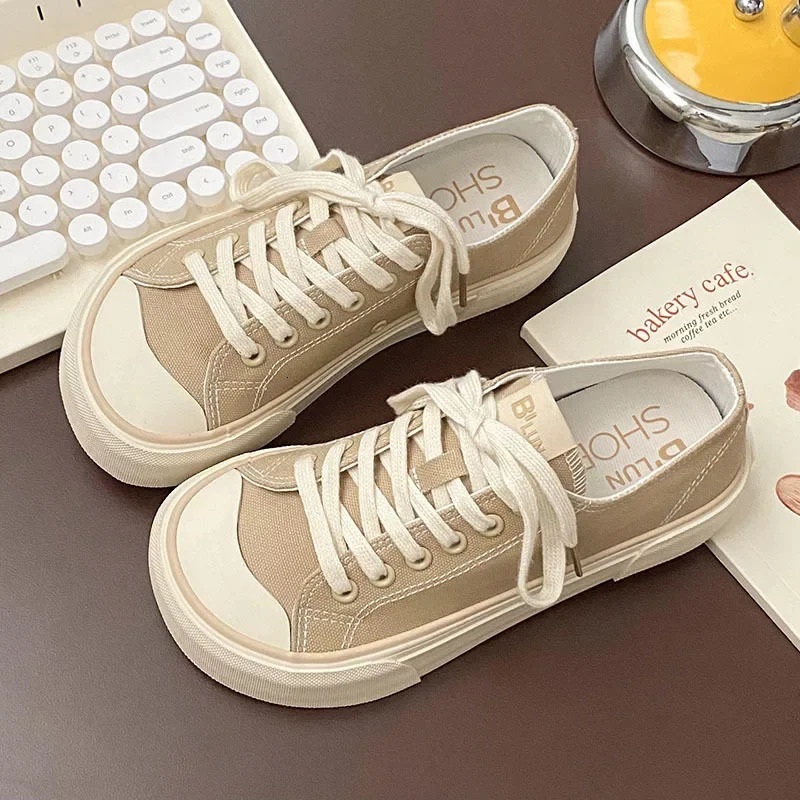 Womens Canvas Shoes Comfort Edition Korean Fashion Spring/Summer Womens Sports Shoes and Casual Womens Shoes 240516