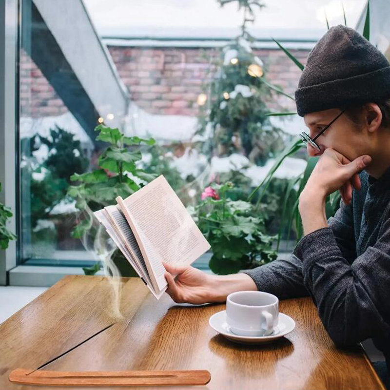 Natural Wooden Incense Stick Holder Fragrance Lamps Ash Catcher Burner Holders Home Decoration Censer Tool Pine Wood Tray 24*0.4*3.5CM