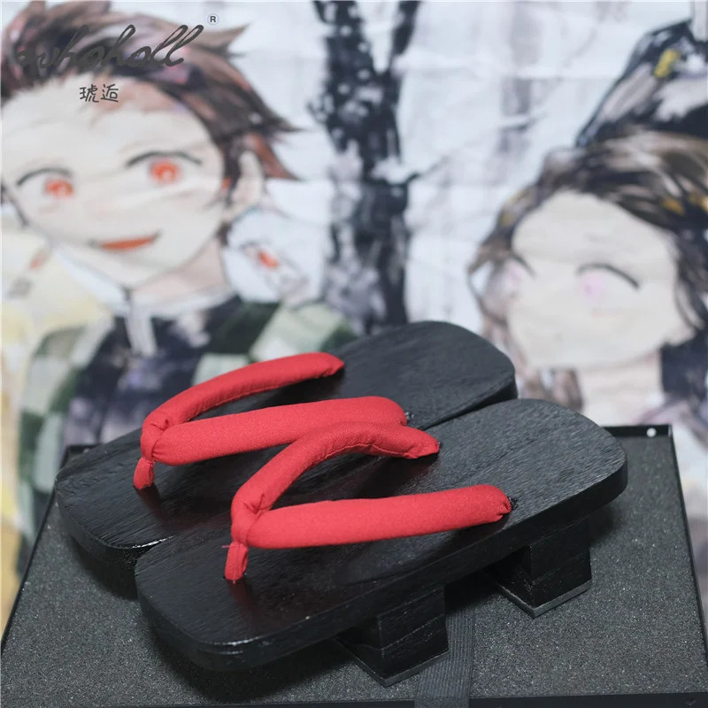 Summer Women Slipper Japanese Geta Wooden Clogs Geisha Samurai Anime Cosplay Shoes Thick Bottom Platform Sandals Man Flip Flops 240607