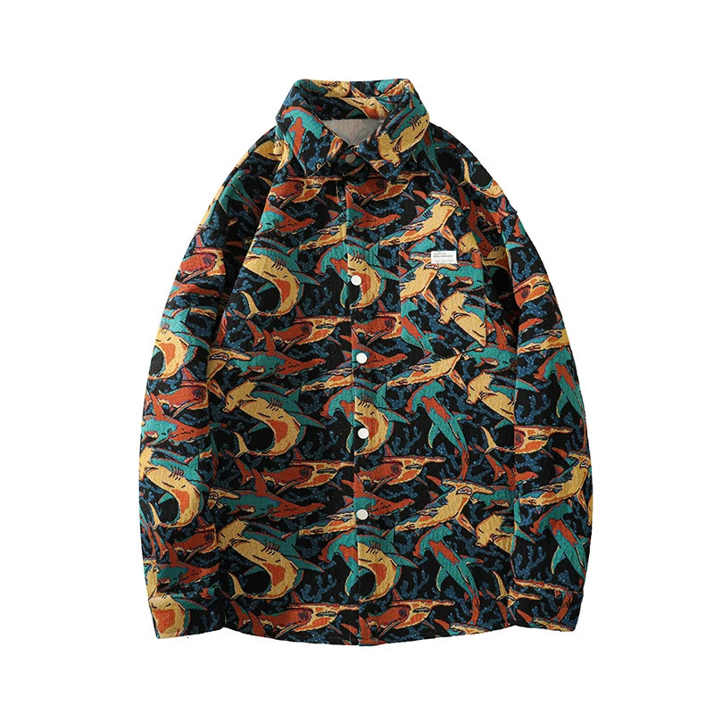 Graffiti Printing American Retro Jacket Men Autumn Trend Heavy Embroidery Casual Jackets Hip-hop Oversizes Man Women Unisex Coat 240530