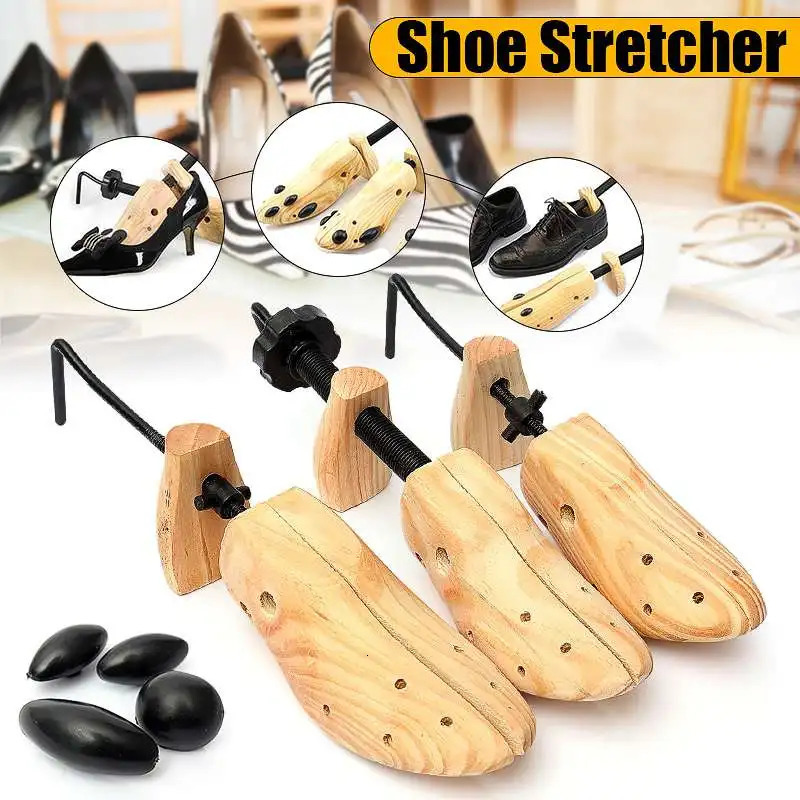 Stretcher Shoes Tree Shaper Rack 1Piece Unisex Shoe SML for Women Man Adjustable Wooden Pumps Boots Expander Trees Size 240607