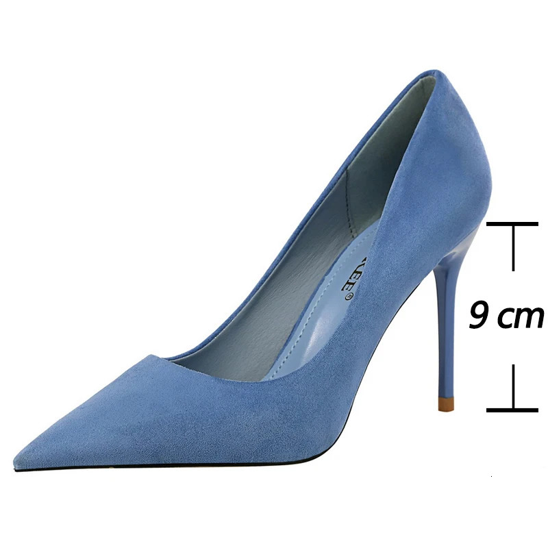 BIGTREE Shoes Suede Woman Pumps High Heels For Women Office Shoes Fashion Stiletto Heels Women Basic Pump Plus Size 42 43 240607